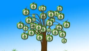 Baum mit Dollars