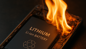 Lithium-Akku brennt