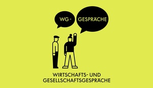 Logo WG-Gespräche (zwei diskutierende Figuren)