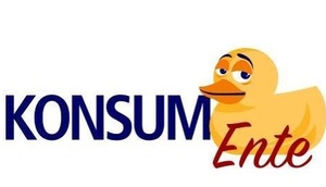 Grafik einer Ente, Logo der KonsumEnte