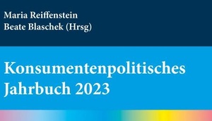 Cover Schriftzug Konsumentenpolitisches Jahrbuch 2023