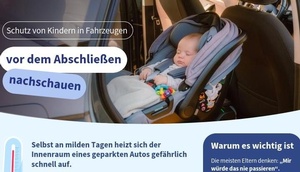 Baby in Kindersitz im Auto