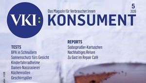 Cover der Mai-Ausgabe der Zeitschrift "Konsument" (Sachertorte)