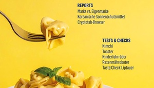 Cover der KONSUMENT-Ausgabe für April (Tortellini)