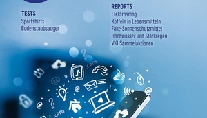 Cover der Oktober-Ausgabe der Zeitschrift KONSUMENT (Smartphone mit digitalen Symbolen)