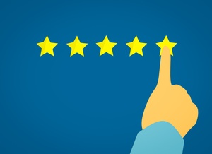 Kundenbewertung mit 5 Sternen, © Bild von Mohamed Hassan auf Pixabay