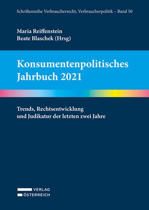 Cover Konsumentenpolitisches Jahrbuch, blauer Einband mit Titel  , © Verlag Österreich 