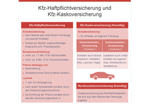 Grafik KFZ-Haftpflichtversicherung/KFZ-Kaskoversicherung, © sozialministerium/fridrich/oegwm
