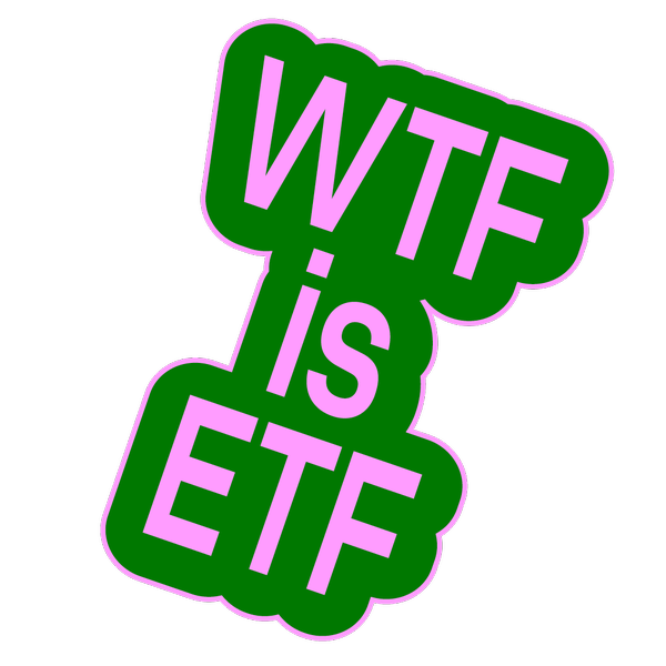 Rosa Schriftzug "WTF is ETF"; der Schriftzug ist grün umrandet, © BMASGPK