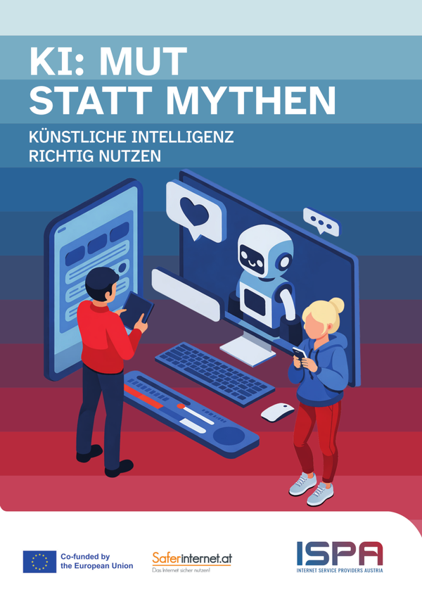 Cover der Broschüre "KI: Mut statt Mythen", &copy; Internet Service Providers Austria (ISPA)