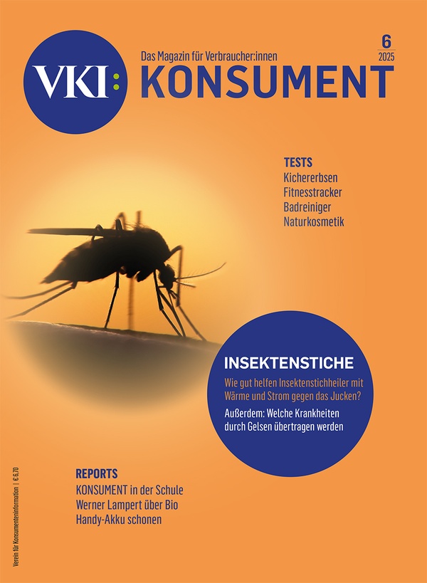 Cover der Juni-Ausgabe der Zeitschrift KONSUMENT (Gelse), © Verein für Konsumenteninformation (VKI)