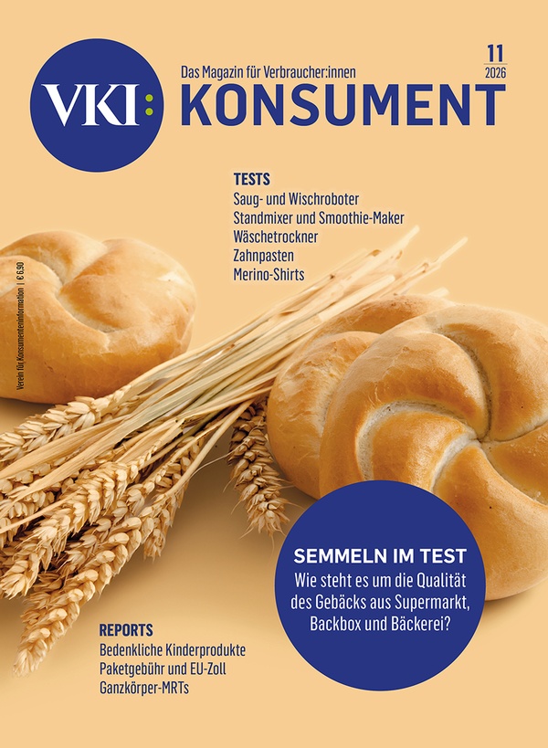 Cover der Oktober-Ausgabe der Zeitschrift "Konsument" (Semmeln), &copy; Verein für Konsumenteninformation (VKI)