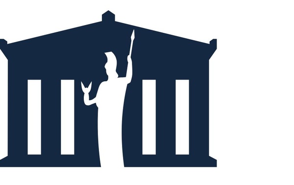 Logo Parlament, stilisiertes Gebäude mit Pallas Athene, Ausschnitt der Website  , © Parlament 