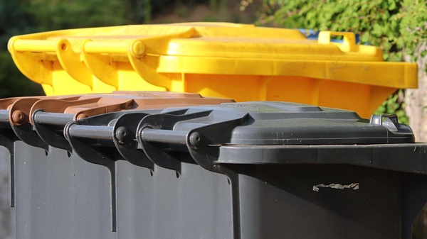 Mülltonnen in verschiedenen Farben  , © Manfred Richter auf Pixabay