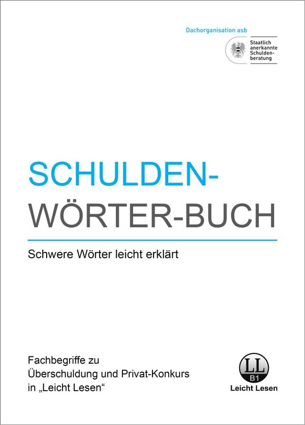 Cover des Schulden-Wörterbuchs, © asb Schuldenberatung GmbH