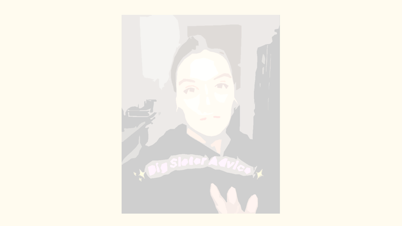 junge Frau mit Schriftzug "Big Sister Advice", © BMSGPK junge Frau mit Schriftzug "Big Sister Advice", © BMSGPK