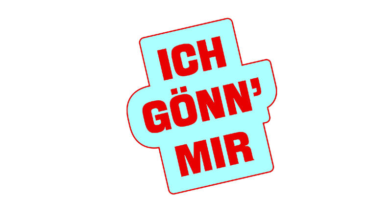 Roter Schriftzug "Ich gönn' mir"; der Schriftzug ist hellblau umrandet, © BMASGPK Roter Schriftzug "Ich gönn' mir"; der Schriftzug ist hellblau umrandet, © BMASGPK