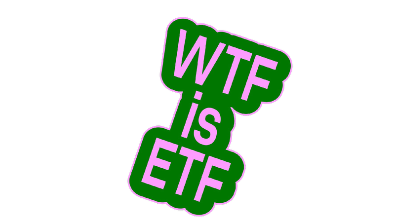 Rosa Schriftzug "WTF is ETF"; der Schriftzug ist grün umrandet, © BMASGPK