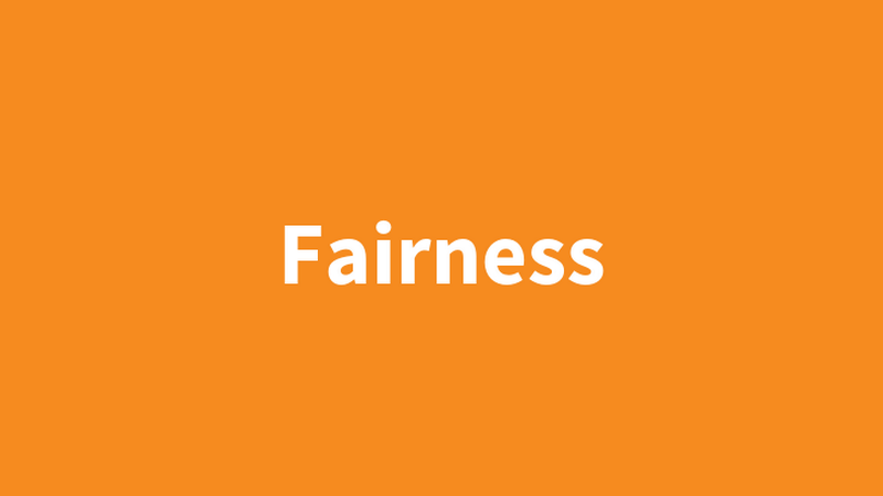 Schriftzug "Fairness" auf orangem Untergrund, &copy; BMASGPK