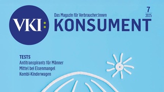 Cover der Juli-Ausgabe der Zeitschrift KONSUMENT (Sonnencreme)