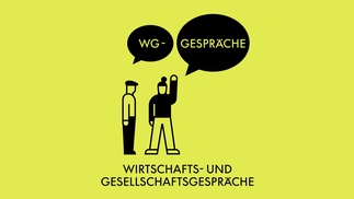 Logo WG-Gespräche (zwei diskutierende Figuren)