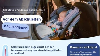 Baby in Kindersitz im Auto